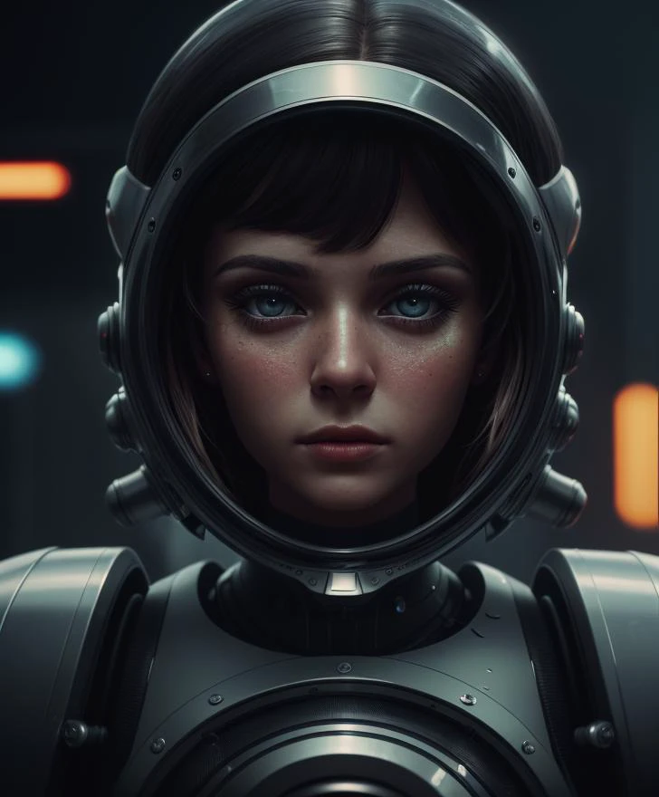 UHD, 8k, Ultra Detailed, cinematic photograph of a beautiful woman, retrofuturism