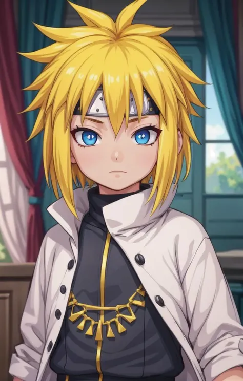 1 boy,more details in eyes,cute,looking at viewer, adorabel boy,cute face,details sky,handsome,young,juvenile,((masterpiece:1.4,best quality)),multiple details,eyeshadow,sfw, full shot,
<lora:minato-000006:0.7>, FOREHEAD PROTECTOR , yellow hair