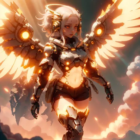 <lora:ExoMagmaTech-20:0.8>, exomagmatech , scifi, lava made, translucent ,
1girl,  glowing eyes, glowing hair , shorts, translucent skin, translucent hair, wings, 
<lora:BlessedTech-20:0.8> blessedtech, blessed, aura,