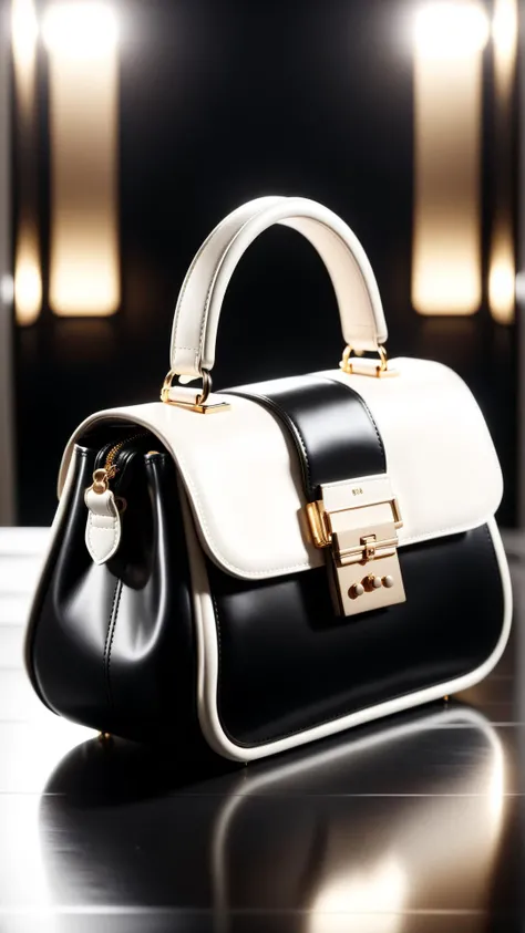 <lora:P14n03l3g4nt3b0n3XL:1>P14n03l3g4nt3b0n3 handbag, black, white, ebony, ivory, luxury, 24mm, (analog, cinematic, film grain:1.3), Bokeh DOF, (Masterpiece:1.3) (best quality:1.2) (high quality:1.1)