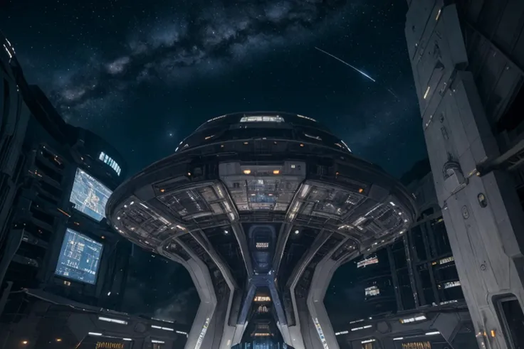 HDR photo, exterior futuristic space station being built, space, stars, nebula, intricate, detailed, science_fiction, 
high dynamic range, vivid, rich details, clear shadows and highlights, realistic, intense, enhanced contrast, highly detailed, masterpiec...