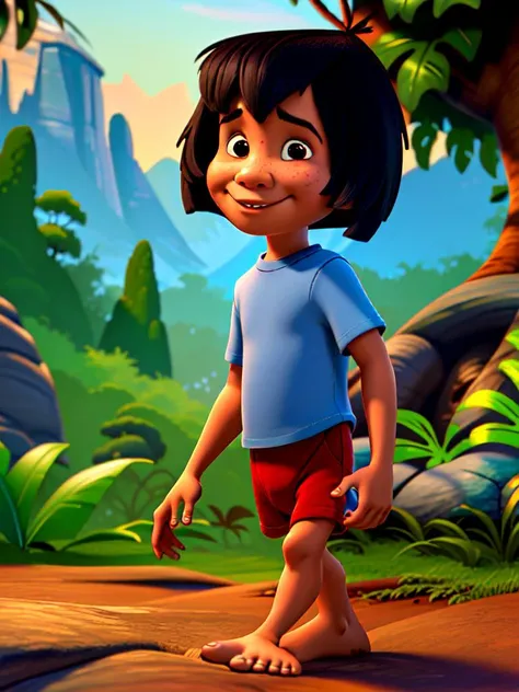 mowgli, 1boy, solo  <lora:Mowgli1-10:1>