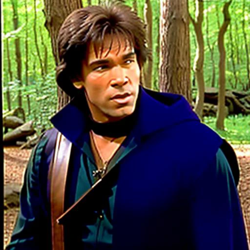 Robin Hood in Sherwood Forest, vhs still from tv, 1990s movie, <lora:90VHS:1>, <lora:epiNoiseoffset_v2:1>,starring mylvestre