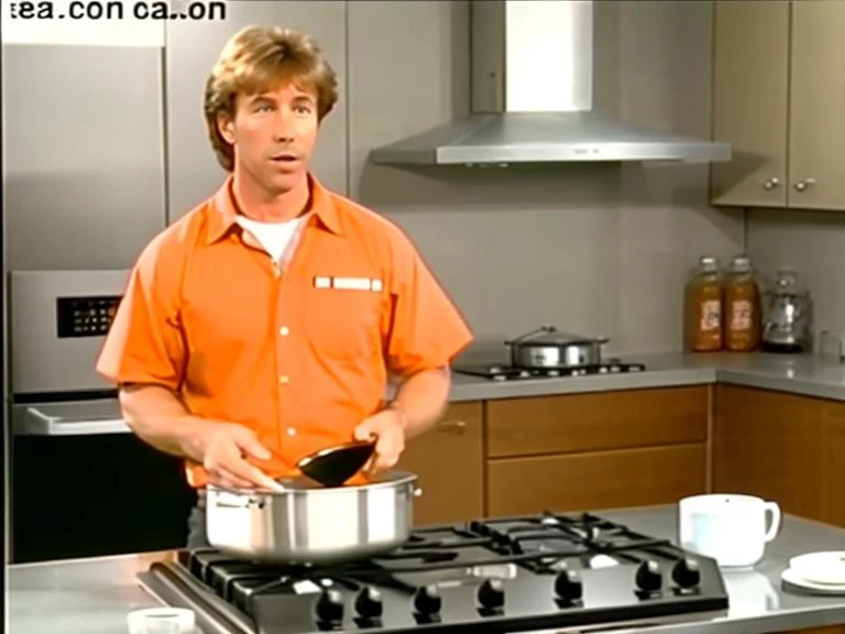 there is a man standing in a kitchen preparing food on the stove