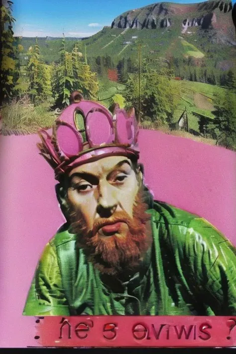 there is a picture of a man with a crown on his head