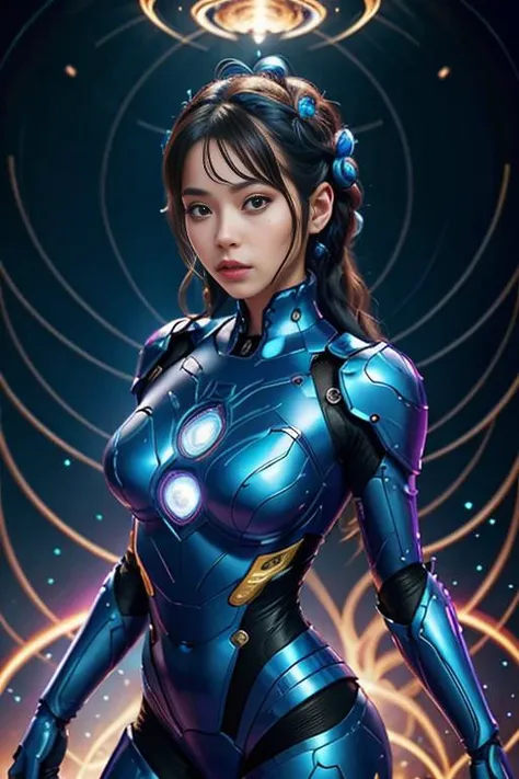 <lora:betterCuteAsian03:0.3>, a woman,  (wearing azure irongirl_suit  made_of_fractals:0.5),(fractalized, fractal_body:1.3),
good hand,4k, high-res, masterpiece, best quality, head:1.3,((Hasselblad photography)), finely detailed skin, sharp focus, (cinemat...