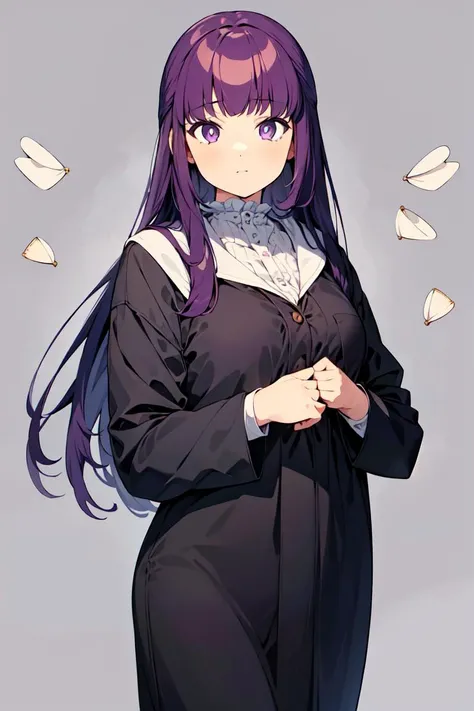 masterpiece,best quality,fullbody,1girl,solo,(mailman clothes,mailman background:1.2),purple hair,long hair,