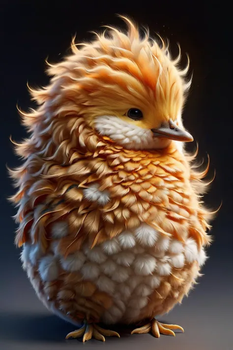 a close up of a bird with a very long hair