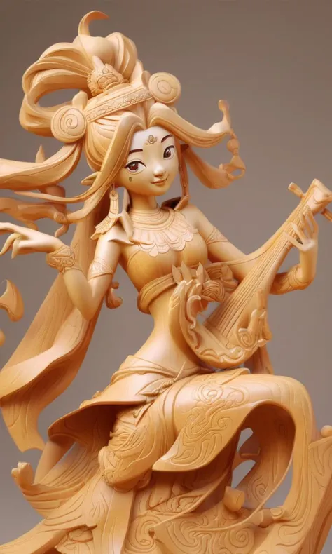 木雕艺术 | woodcarving SDXL