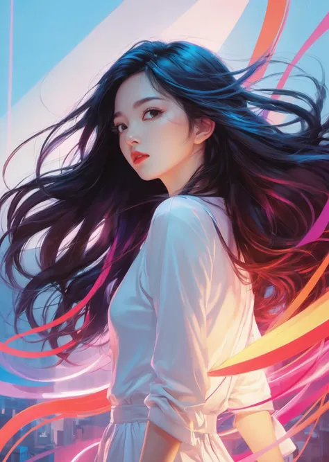 1girl,
glowing eyes
full body
mechanical body
wind
motion lines
gradient color, dramatic lighting
detailed
xxmix_girl
(art by   , Krenz Cushart  Harumi Hironaka )