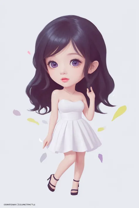 ((((ultra illustrated style:1.0)))),best quality,best animated,masterpiece,ray tracing, global illumination,chibi,1girl, solo, standing, looking at viewer,full body,white background,simple background,<lora:chibi:1>