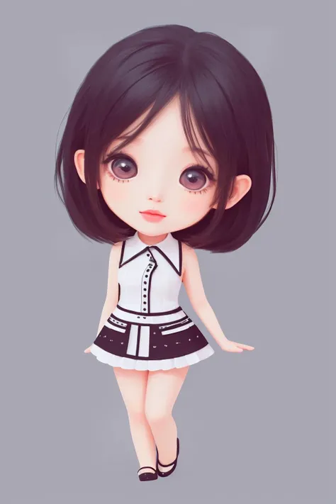 ((((ultra illustrated style:1.0)))),best quality,best animated,masterpiece,ray tracing, global illumination,chibi,1girl, solo, standing, looking at viewer,full body,white background,simple background,<lora:chibi:1>