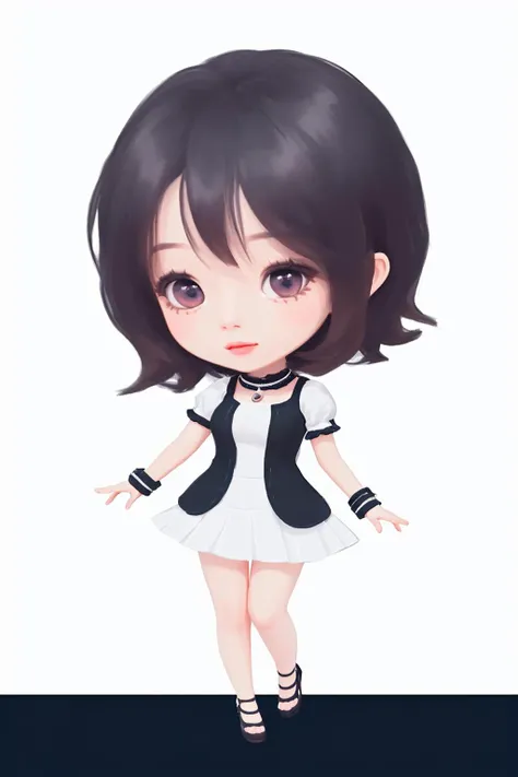 ((((ultra illustrated style:1.0)))),best quality,best animated,masterpiece,ray tracing, global illumination,chibi,1girl, solo, standing, looking at viewer,full body,white background,simple background,<lora:chibi:1>