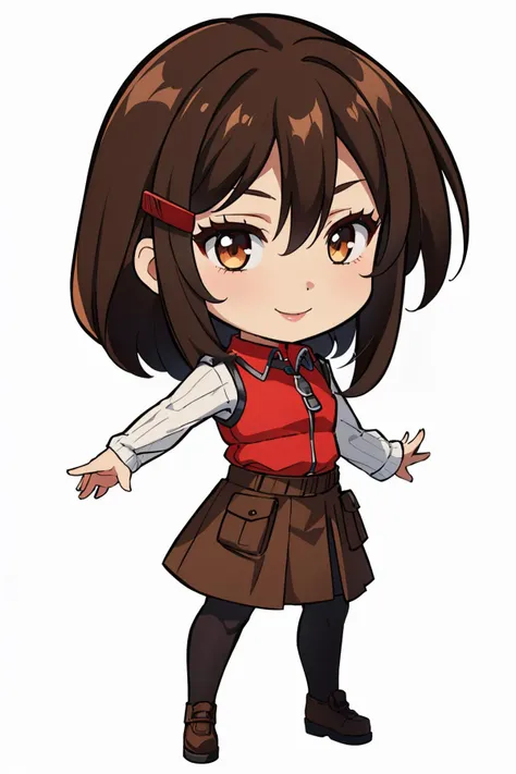 masterpiece, best quality, absurdres, beautiful,
<lora:hitomitono-sh-richy-v1:1> hitomitono, red vest, long sleeves, skirt, pantyhose, <lora:DarkCabalChibiStyle:0.9> chibi, white background, simple background, full body, smile