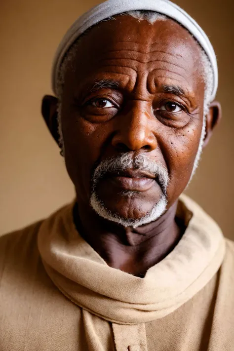 portrait, (mature old ethiopian:1.3) man, (skindentation:1.3), (detailed wrinkled face), (chubby:1.1), red eyes, brown hair, comb over
masterpiece, best quality, high resolution, 8k, sharp focus, muted colors, professional, depth of field, photorealistic, ...
