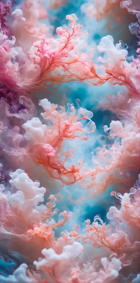 a close up of a colorful cloud filled with water