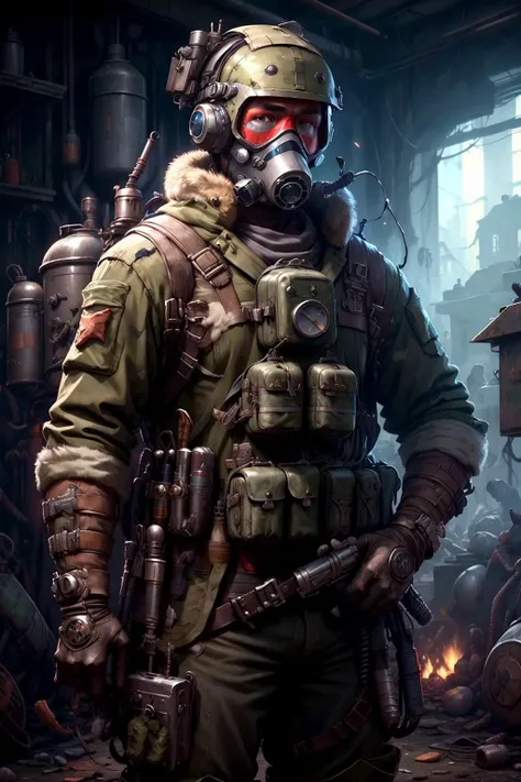 <lora:DieselPunkAI:.9> DieselPunkAI soldier, gas mask