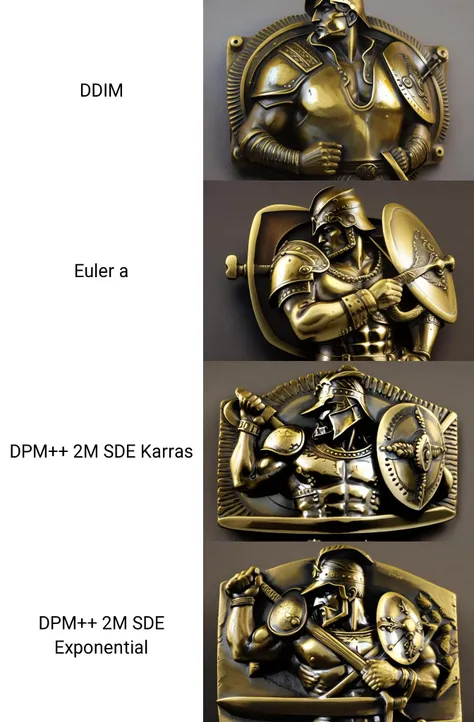 detailed klamra brass relief  1man Gladiator warrior with sword and shield, studio lighting <lora:Klamra:1>