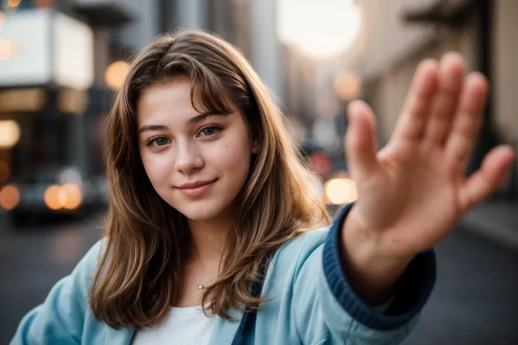 1980s,photo of a 18 year old girl,high five,happy,ray tracing,detail shadow,shot on fujifilm x-t4,85mm f1.2,sharp focus,depth of...