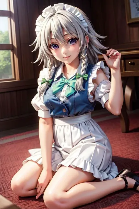 <lora:add_detail:0.6>, <lora:LowRA:0.20>, masterpiece, best quality, <lora:sakuya:0.85>,sakuya, realistic, (wavy ponytail:0.5), (hair color color beige:0.5), neutral, (wearing a kawaii outfit:1.1), (Pretending to slip on a banana peel:0.5)