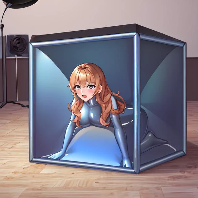 masterpiece, best quality, CG, wallpaper, HDR, high quality, high-definition, extremely detailed, vacuumcube, open mouth, looking at viewer, <lora:Vacuum Cube-000021:1>,