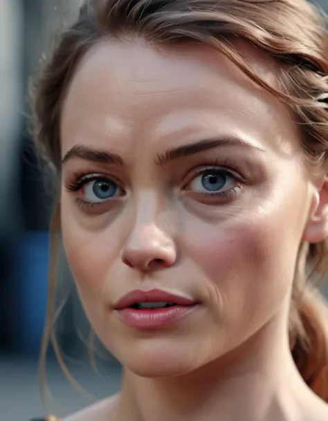 a close up of a woman with a braid in her hair