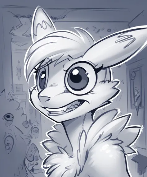 solo, anthro, male, headshot portrait, (detailed background:1.2), (pain, wince, grimace, suffering:1.2), by fluff-kevlar, by tom fischbach, by daftpatriot, by stalvelle, monochrome, sketch, outline, traditional media (artwork), renamon, Cobalt blue, (googl...