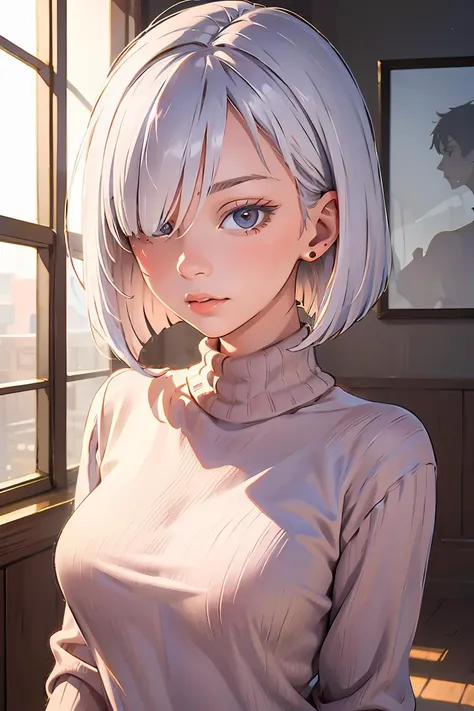 (masterpiece, best quality), 1girl,   <lora:fiona_frost:1> fiona_frost, sweater, earrings