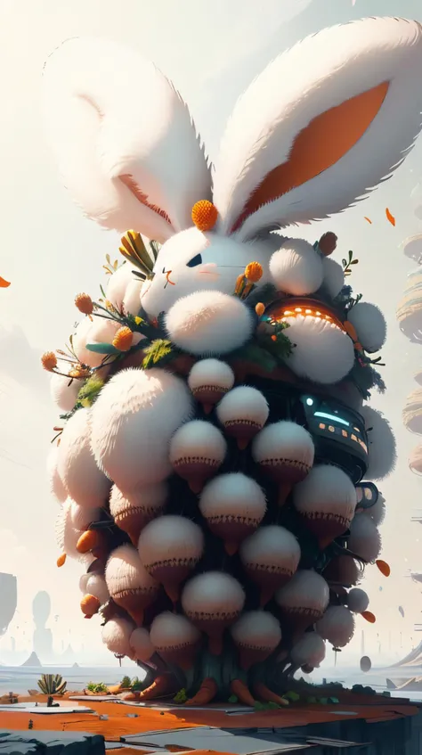 bunnytech pinecone fluffy scifi <lora:BunnyTech-20:1>