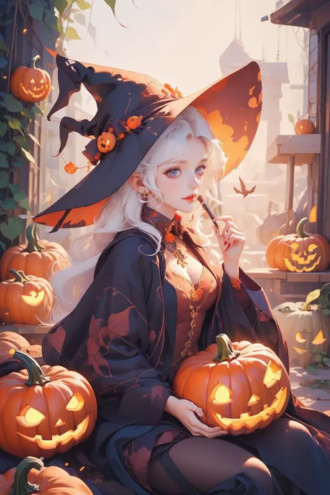 万圣节Halloween, Pumpkin, Witch Hat