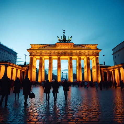 (((in a lively festival with the brandenburg gate in the background))), volumetric lighting, vibrant colors, 4k epic detailed, s...