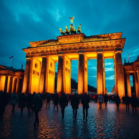 (((in a lively festival with the brandenburg gate in the background))), volumetric lighting, vibrant colors, 4k epic detailed, s...