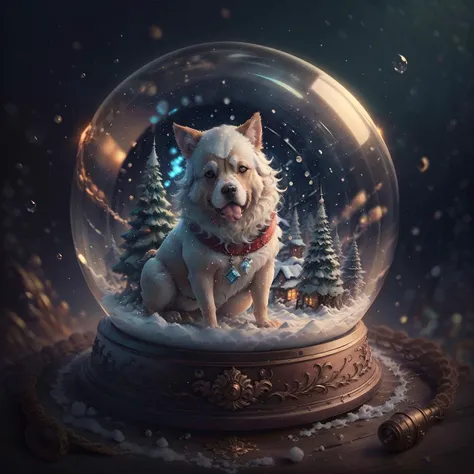 shuijingqiu,a snow globe with a dog inside of it,
Best quality,masterpiece,ultra high res,<lora:20231215-1702638569847-0020:0.7>, exquisite detail, extremely detailed, cool color, stunning composition, magical atmosphere, cinematic, rich vibrant colors, in...