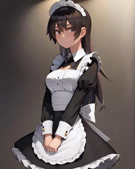 <lora:Lvi-NAI-LyCORIS-512px-LR-Merged:0.8>
1girl, solo, standing, v_arms, wearing (maid_uniform, maid_headdress)