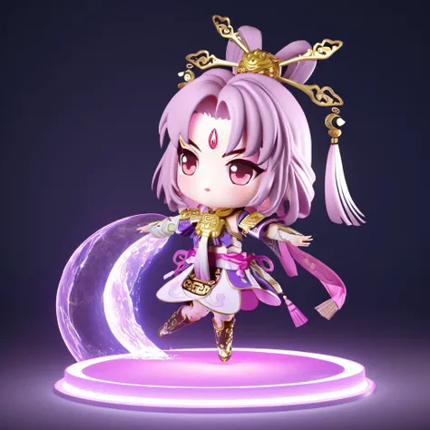 professional 3d model masterpiece, best quality, <lora:qban2-000008:0.6>,  <lora:fuxuan:1>,chibi,girl,fuxuan . octane render, highly detailed, volumetric, dramatic lighting