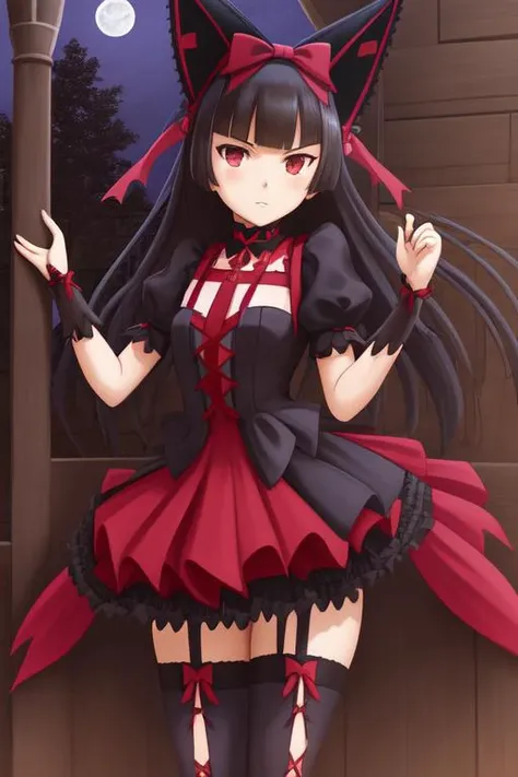 rory mercury, 1girl, night, moon<hypernet:everything:1>, best quality, highly detailed