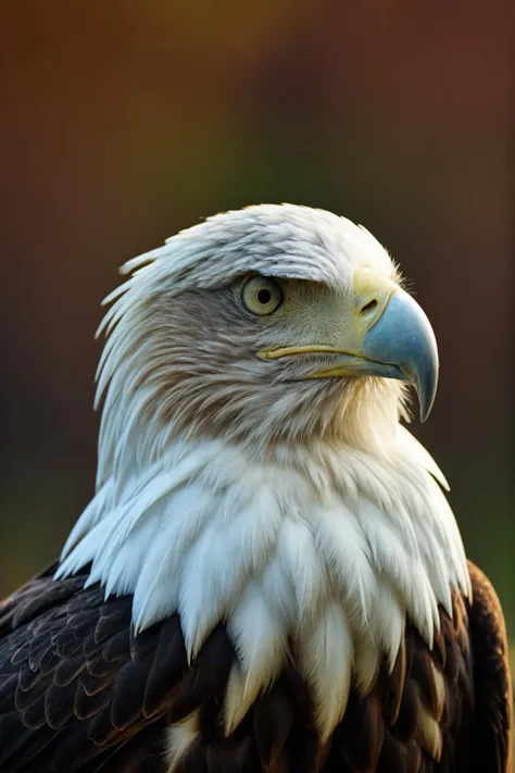 araffe eagle with a white and black head and a yellow beak