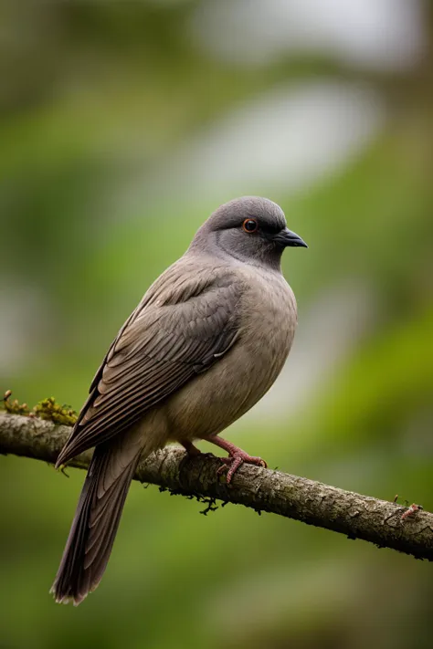 there is a bird that is sitting on a branch in the forest