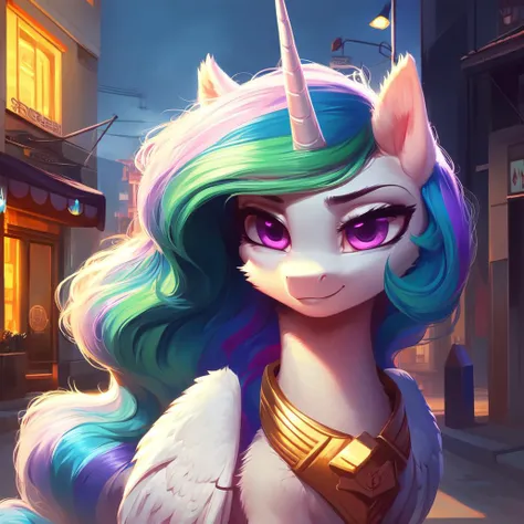 a close up of a cartoon pony with a colorful mane