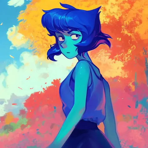 rating_safe, score_9, lapis lazuli from steven universe, solo