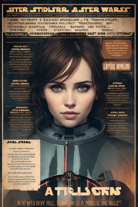 extremely detailed infographic of (Koh_FelicityJones:0.99), (as a movie star:1), (((highly detailed infographic))), perfect thighs, (space marine armor), (spaceship interior), (((Star Wars movie poster with text:1.2))), (((movie title:1.2))), atmospheric l...