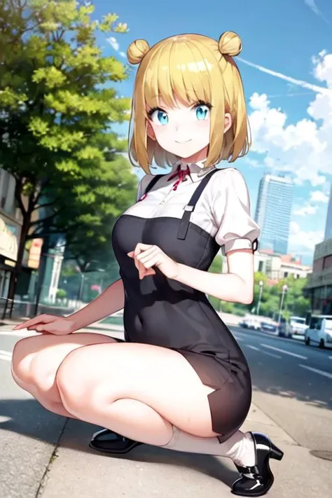 masterpiece, best quality, illustration, 1girl, solo, looking at viewer, , , , , <lora:riri_romantic_killer:0.76>, riri_romantic_killer_girl, blonde hair, aqua eyes, , , The City of Mirrors, 2k resolution