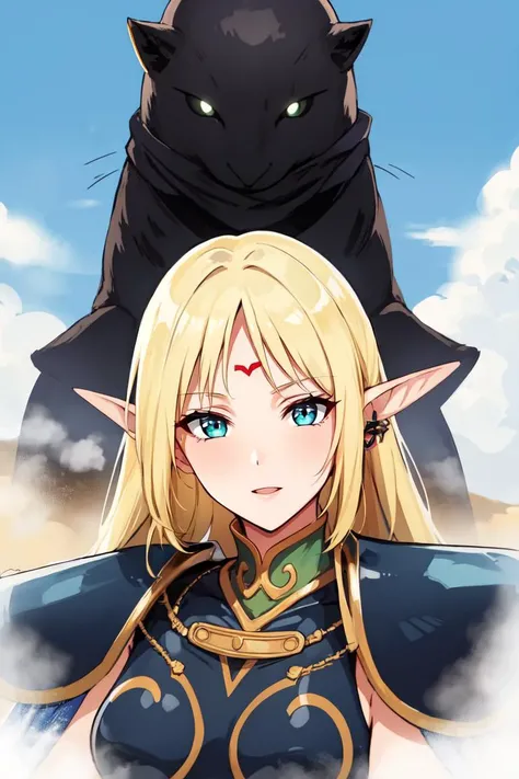 masterpiece, best quality, 1girl, solo, straight-on, looking at viewer, 
ANI_CLASSIC_deedlit_ownwaifu, www.ownwaifu.com,
pointy ears, blonde hair, long hair, elf, circlet, green eyes, long pointy ears, very long hair, breasts, medium breasts, earrings, lip...