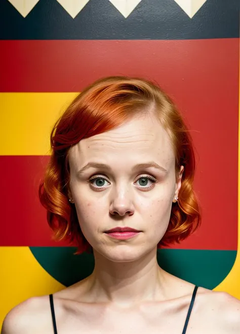 portrait of alisonpill-ti in London, at the British Museum, by Flora Borsi, style by Flora Borsi, bold, bright colours, ((Flora Borsi)), by Guy Bourdin