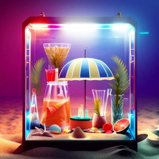 ( Summer beach party :1.2), knollingcase, display case, (labelled:1.2), overlays, oled display, (annotated:1.2), (annotations:1.2), technical, knolling, (diagram:1.2),fun color, technical drawing, dramatic lighting,octane glow, dof, reflections, refraction...