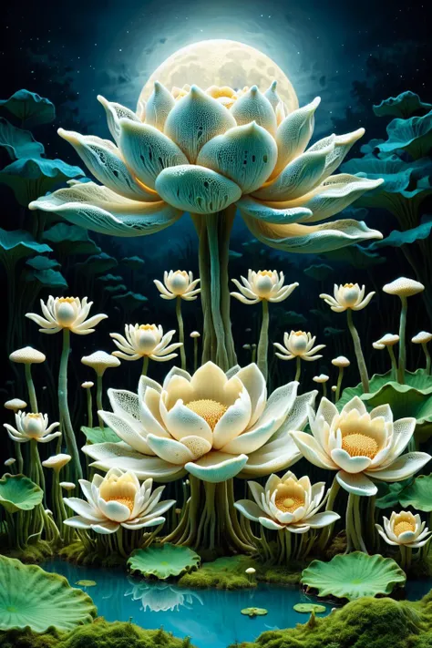 ral-mycelium,<lora:ral-mycelium:1>,
Abstraction,Lotus Pond Moonlight,