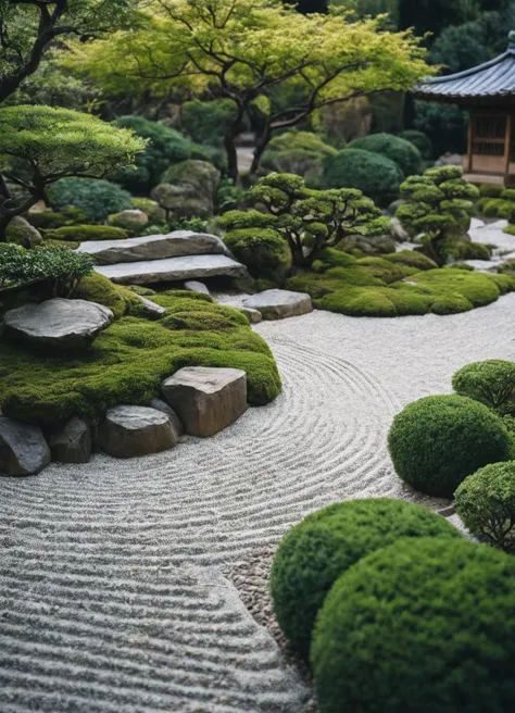 大阳 | 枯山水景观 zen garden| SDXL