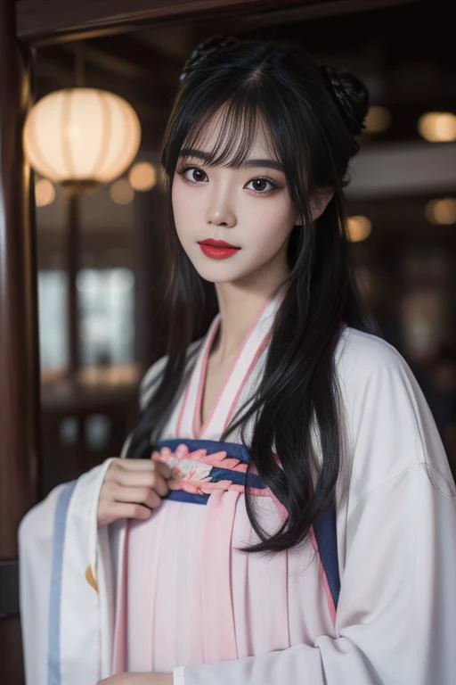 ltra-detailed,highly detailed,best quality,masterpiece,illustration,realistic,photorealistic,
jiangyanli, 1girl, solo,
hanfu, chinese clothes, long sleeves, wide sleeves, shawl,
long hair,double hair bun, hair ornament,bangs,
upper body, looking at viewer,...