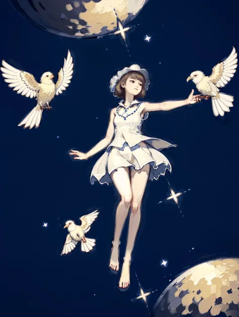 artstyle,, Vector Art, birds-eye-view shot of a  Elegant girl, background is [Australia|Grocery store], Stars in the sky, Shameful, Printcore, Rembrandt lighting, L USM, 4K