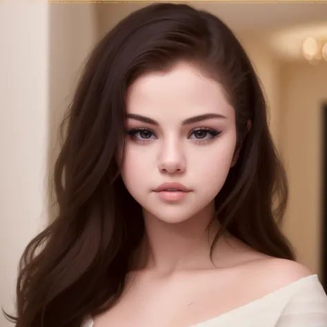 Selena Gomez (masterpiece, best quality, full body), ,masterpiece, beautiful detailed eyes, looking at viewer, detailed beautiful face,  extremely detailed, high, 1girl, black hair, long hair, best quality, closed mouth <lora:Selena Gomez:1>,